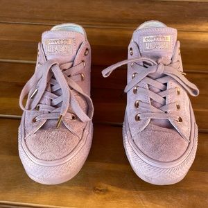 Converse Lilac Suede Rose Gold Low Tops